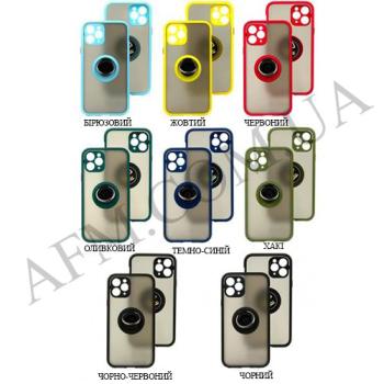 Накладка Goospery Ring Case 3 в 1 (чехол-бампер) Samsung A256 Galaxy A25 5G оливковый