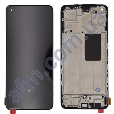 Дисплей Realme 9 Pro Plus OLED чёрный + рамка!