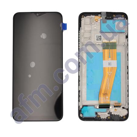 Дисплей Samsung сервисный A037G Galaxy A03S (NFC) чёрный + рамка GH81-21233A