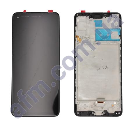 Дисплей Samsung сервисный A217 A21s 2020 чёрный + рамка GH82-23089A
