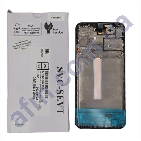 Дисплей Samsung сервисный A256 Galaxy A25 чёрный + рамка GH82-33215A