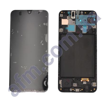 Дисплей Samsung сервисный A305 A30 2019 чёрный + рамка GH82-19725A/ GH82-19202