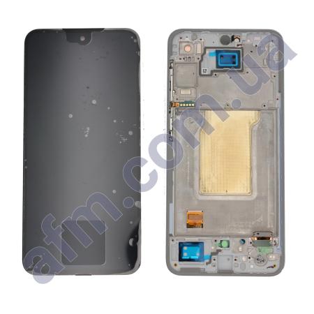 Дисплей Samsung сервисный A356 Galaxy A35 Light Blue + рамка GH82-34224B