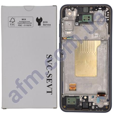 Дисплей Samsung сервісний A356 Galaxy A35 чорний + рамка GH82-34224A
