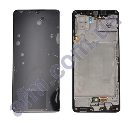 Дисплей Samsung сервисный A426B Galaxy A42 5G чёрный + рамка GH82-24376A