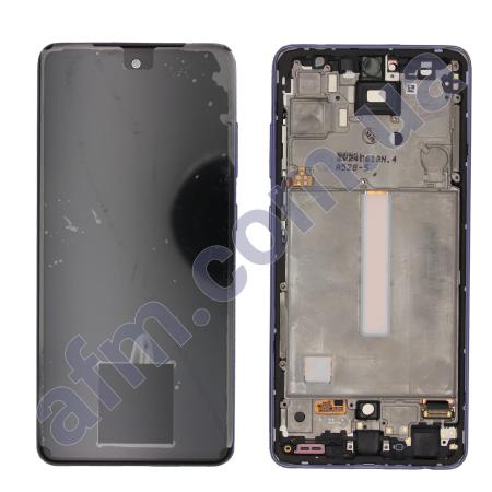 Дисплей Samsung сервисный A528B Galaxy A52S 5G фиолетовый + рамка GH82-26863C
