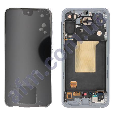 Дисплей Samsung сервисный A556 Galaxy A55 Light Blue + рамка GH82-34308B