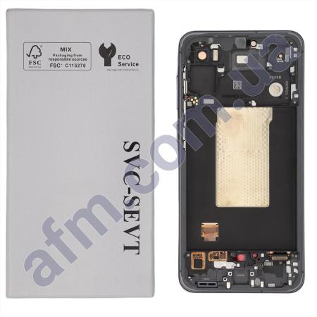 Дисплей Samsung сервісний A566 Galaxy A56 чорний + рамка сіра Lightgray GH82-36829A