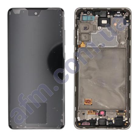 Дисплей Samsung сервисный A725 Galaxy A72 белый + рамка GH82-25463D