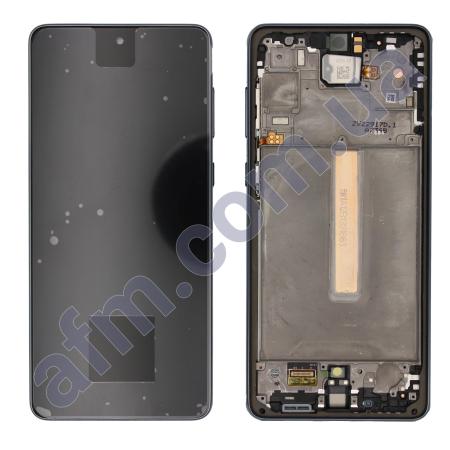 Дисплей Samsung сервисный A736 Galaxy A73 5G чёрный + рамка GH82-28884A