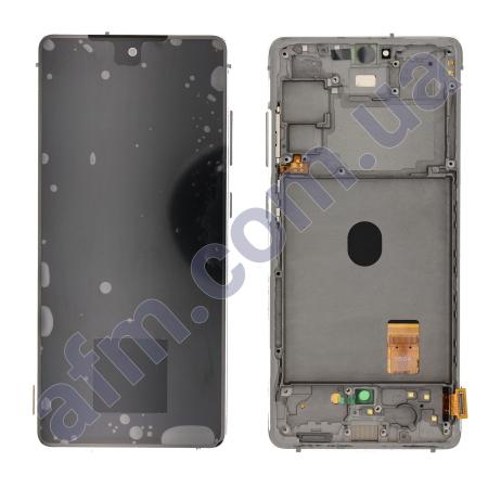 Дисплей Samsung сервисный G780 Galaxy S20 FE белый + рамка GH82-24219B
