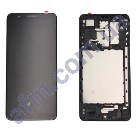 Дисплей Samsung A013F Galaxy A01 Core чёрный + рамка