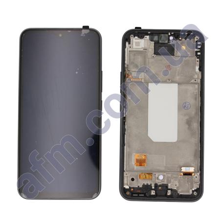 Дисплей Samsung A546F Galaxy A54 OLED (Small LCD) чёрный + рамка