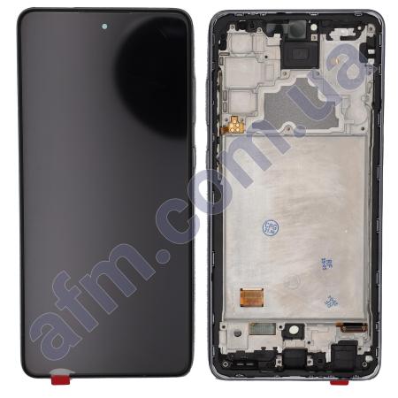 Дисплей Samsung A725F Galaxy A72 OLED чёрный + рамка