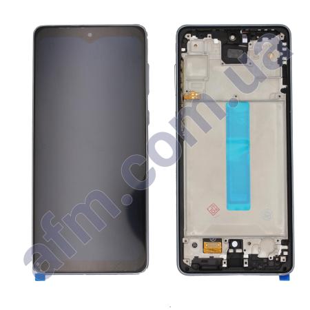 Дисплей Samsung A736 Galaxy A73 5G OLED (Small LCD) чёрный + рамка серая