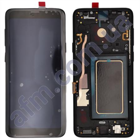Дисплей Samsung G965 Galaxy S9 Plus OLED чёрный + рамка