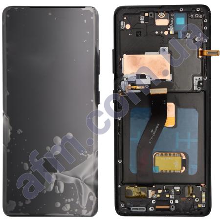 Дисплей Samsung G998 Galaxy S21 Ultra OLED чорний + рамка