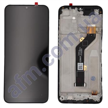 Дисплей Tecno Spark 7 (KF6/ KF6N)/ Tecno Spark 7 Go (KF6m) чорний + рамка