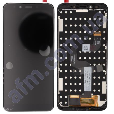 Дисплей Xiaomi Mi A2/ Mi6X чёрный + рамка