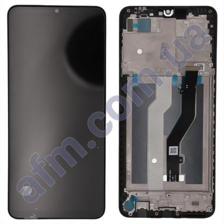 Дисплей ZTE Blade A72s чёрный + рамка