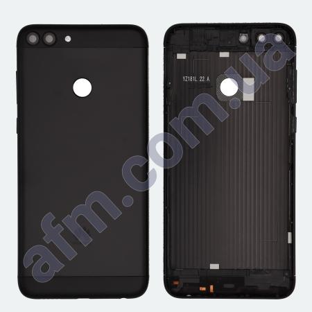 Задняя крышка Huawei P Smart (FIG-LX1/ FIG-LX2/ FIG-LX3/ FIG-LA1)/ Enjoy 7S чёрная + стекло камеры