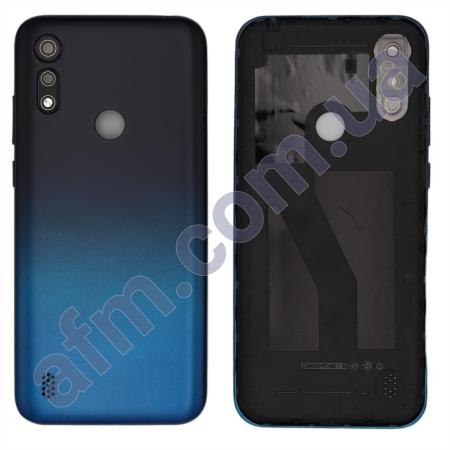 Задня кришка Motorola XT2053 Moto E6s Peacock Blue синя + Скло камери!