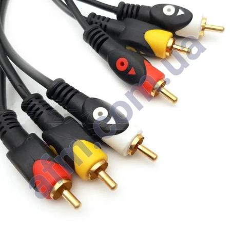 Удлинитель AUX 3RCA - 3RCA (папа-папа) 5м