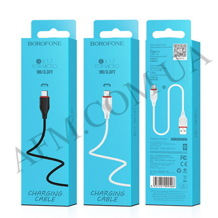 USB кабель Borofone BX17 Micro USB чорний