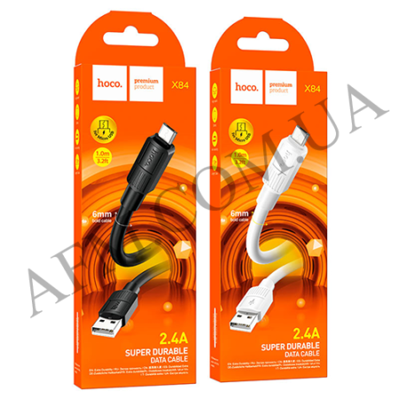 USB кабель Hoco X84 Micro USB (1000mm) чорний