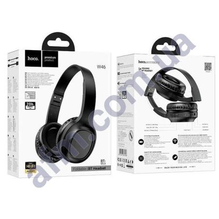Навушники беспроводные Hoco W46 чорні