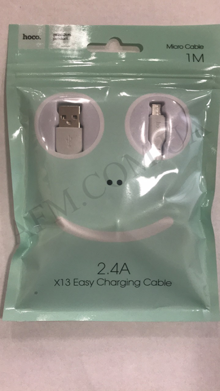 USB кабель Hoco X13 Easy Micro USB 2, 4A (1000mm) білий