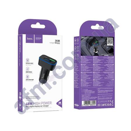 АЗП блок Hoco Z63B USB/ Type-C PD48W+QCс дисплеєм чорний