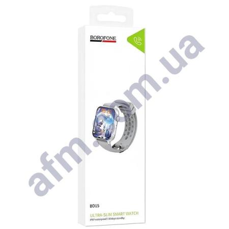 Смарт-часы Borofone BD15 Smart sports с функцией звонка серебристые