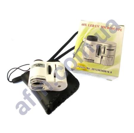 Мікроскоп карманный N0.9595 в чехле,  з LED та UV подсветкой,  кратність 60X