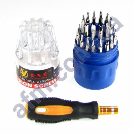 Набор отвёрток Aida 808-31/ 616-31 (Ручка +30 насадок) ПОВРЕЖДЕНА УПАКОВКА!