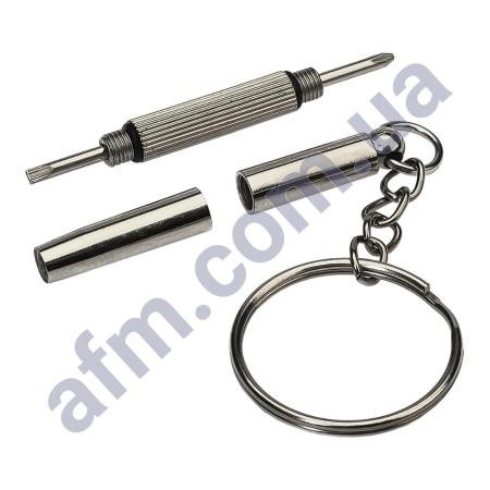 Брелок-отвёртка 3 в 1 (+1.2/ -1.5/ hexagon M2.5) для ремонта очков,  телефонов и другой мелкой техн