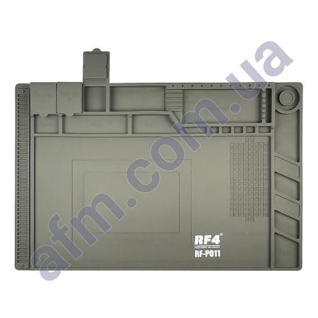 Мат силиконовый,  термоустойчивый RF4 RF-P011 для ремонта портативной техники (455*300мм)