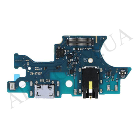 Шлейф Samsung A750F Galaxy A7 2018 с разъёмом зарядки,  наушников,  с микрофоном ОРИГИНАЛ