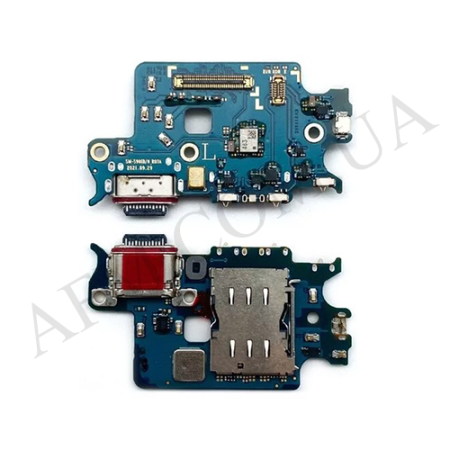 Шлейф Samsung S901B Galaxy S22 5G с разъёмом зарядки,  Sim-карты,  с микрофоном ОРИГИНАЛ