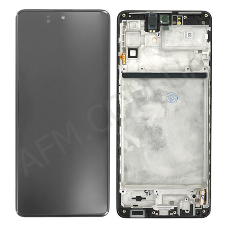 Дисплей Samsung сервісний M515 M51 2020 чорний + рамка GH82-23568A