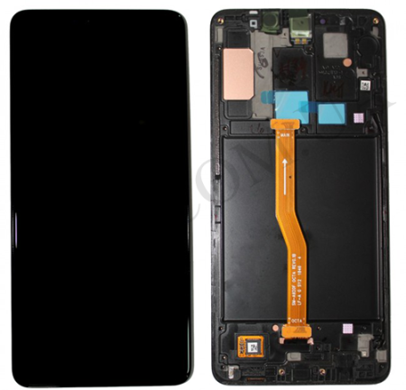 Дисплей Samsung сервісний A920F Galaxy A9 2018 чорний + рамка GH82-18322A