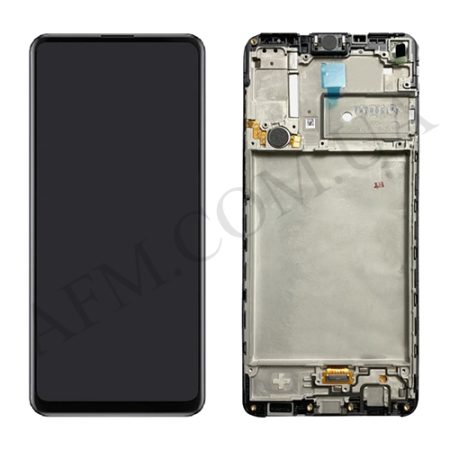 Дисплей Samsung сервісний A217 A21s 2020 чорний + рамка GH82-23089A