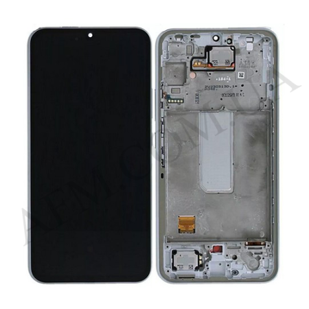 Дисплей Samsung сервісний A346 Galaxy A34 5G срібний + рамка GH82-31200B