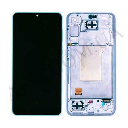 Дисплей Samsung сервісний A356 Galaxy A35 Light Blue + рамка GH82-34224B