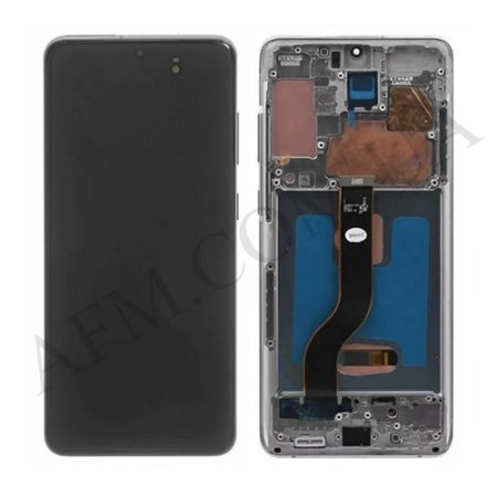 Дисплей Samsung G980F Galaxy S20/ G981B TFT чорний + рамка срібна