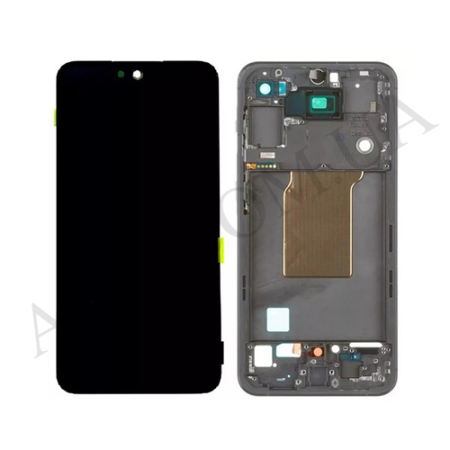 Дисплей Samsung сервісний A556 Galaxy A55 чорний + рамка GH82-34308A