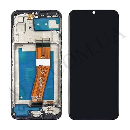 Дисплей Samsung A035F Galaxy A03 чёрный + рамка