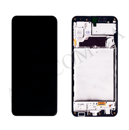 Дисплей Samsung сервісний A225 Galaxy A22 чорний + рамка GH82-25944A