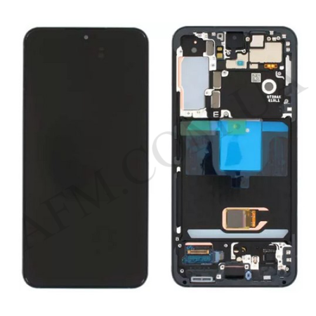 Дисплей Samsung сервісний S901 Galaxy S22 чорний + рамка GH82-27520A