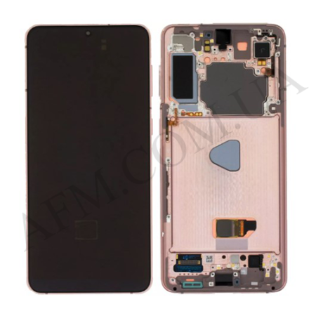 Дисплей Samsung сервісний G991 Galaxy S21 VIOLET + рамка GH82-24544B